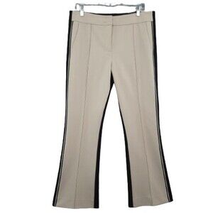 DOROTHEE SCHUMACHER Cream Black 2-Tone Front Seam Career Trouser Pants SIZE 5 10